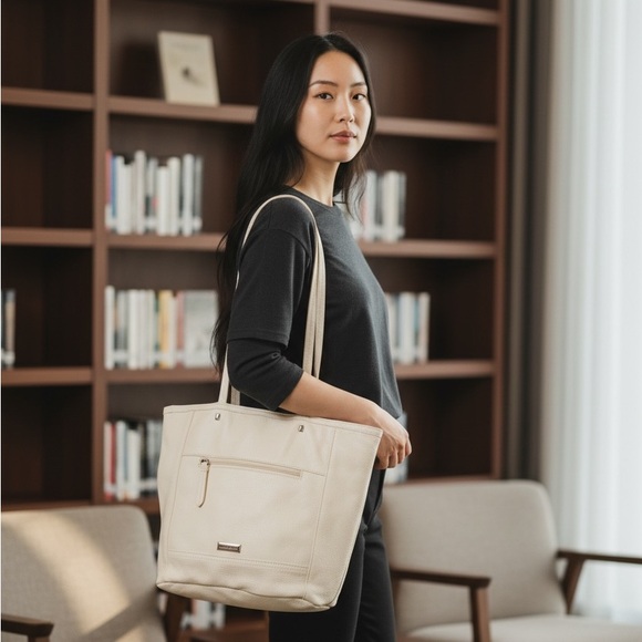 Franco Sarto Handbags - Franco Sarto Elegant Cream Tote